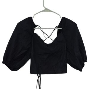 Reformation Lace Up Cut‎ Out Back Shirt Small
